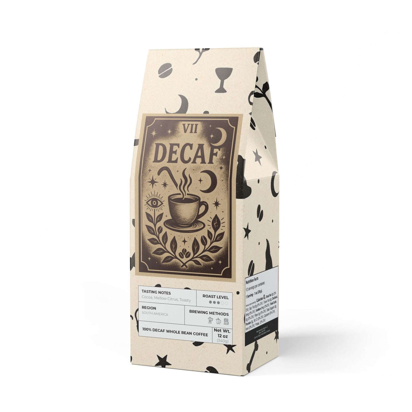 The Decaf: Notes of cocoa, mellow citrus & gentle toastiness
